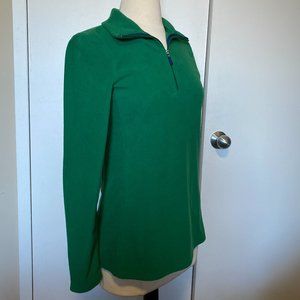 GAP Green Fleece Sweater 1/4 Zip Up Mock Neck Pullover Size Small/XS
